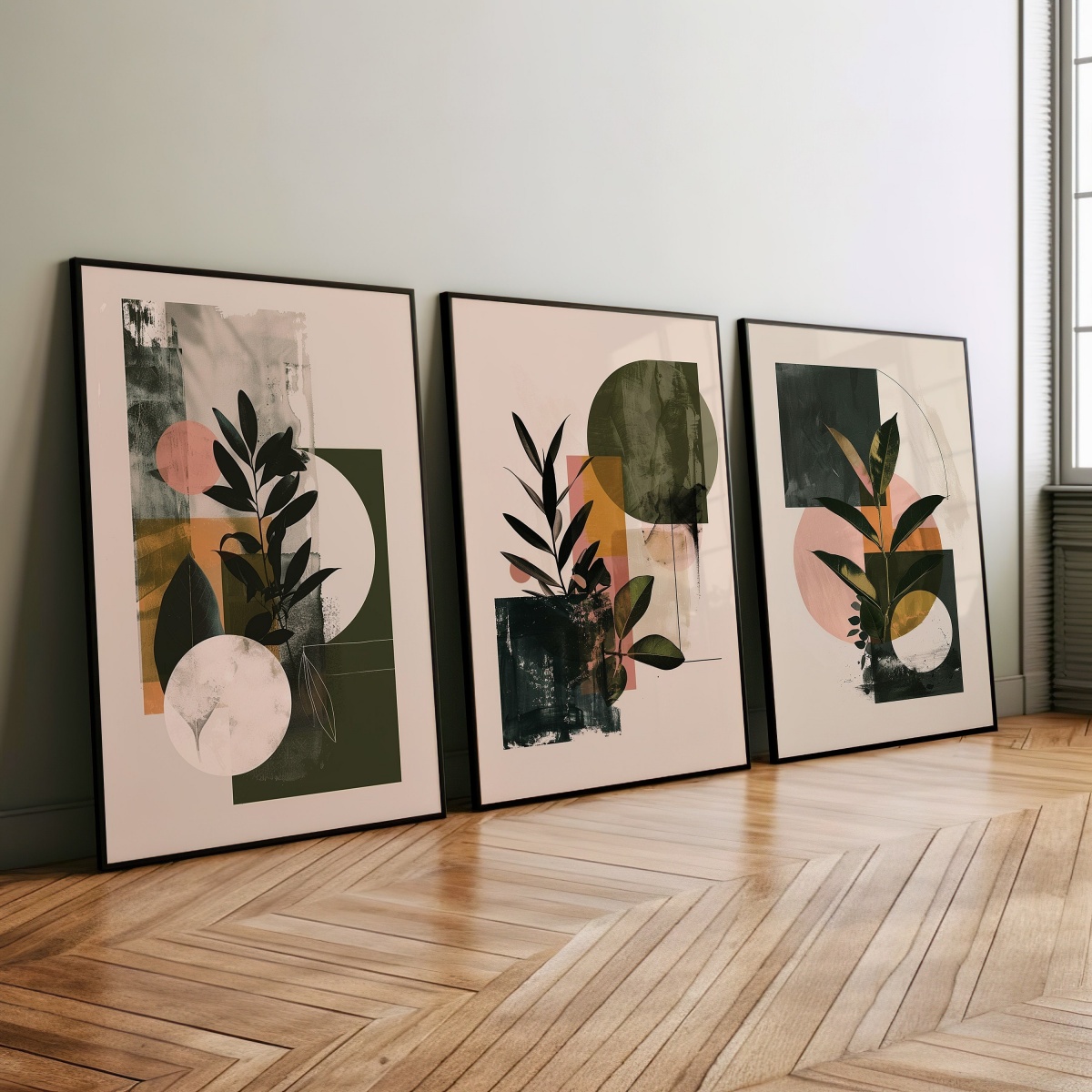 Abstract Canvas Set - 3-delige set Boho Geometrische Abstracte Canvas