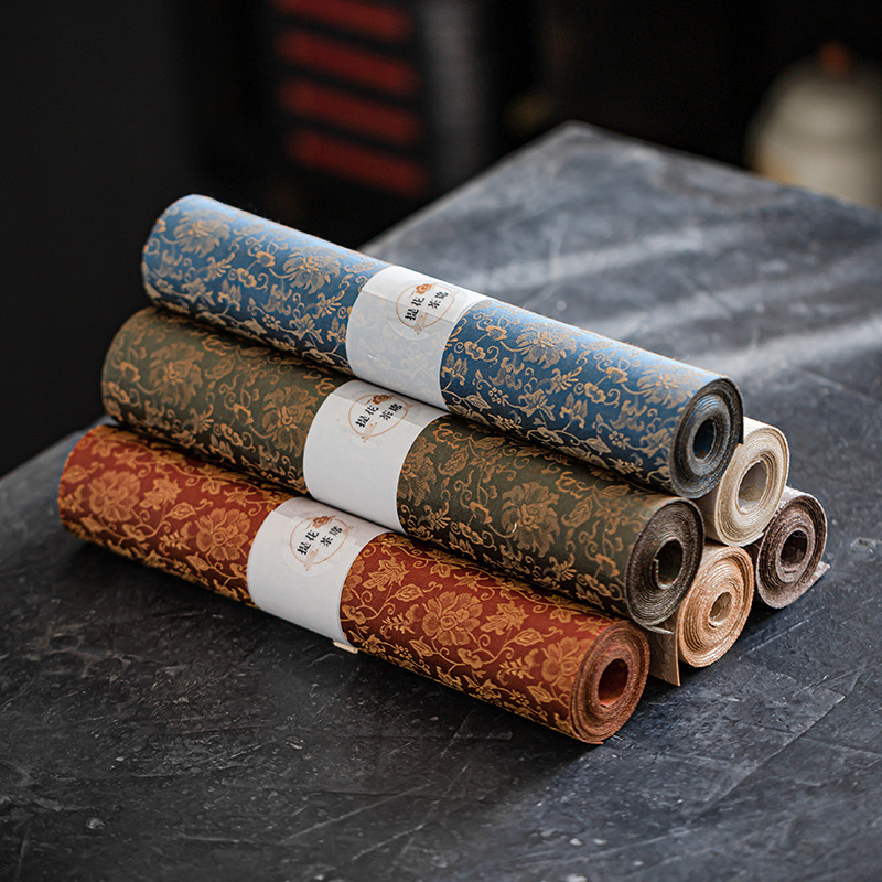 Table Runner - Verwarde Lotusbloesem Elegant Zijden Damast Tafelloper
