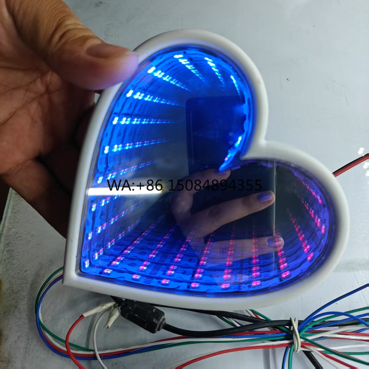 Decorative Mirror - 3D Multi-kleuren oneindigheidsspiegel wanddecoratie RGB acryl
