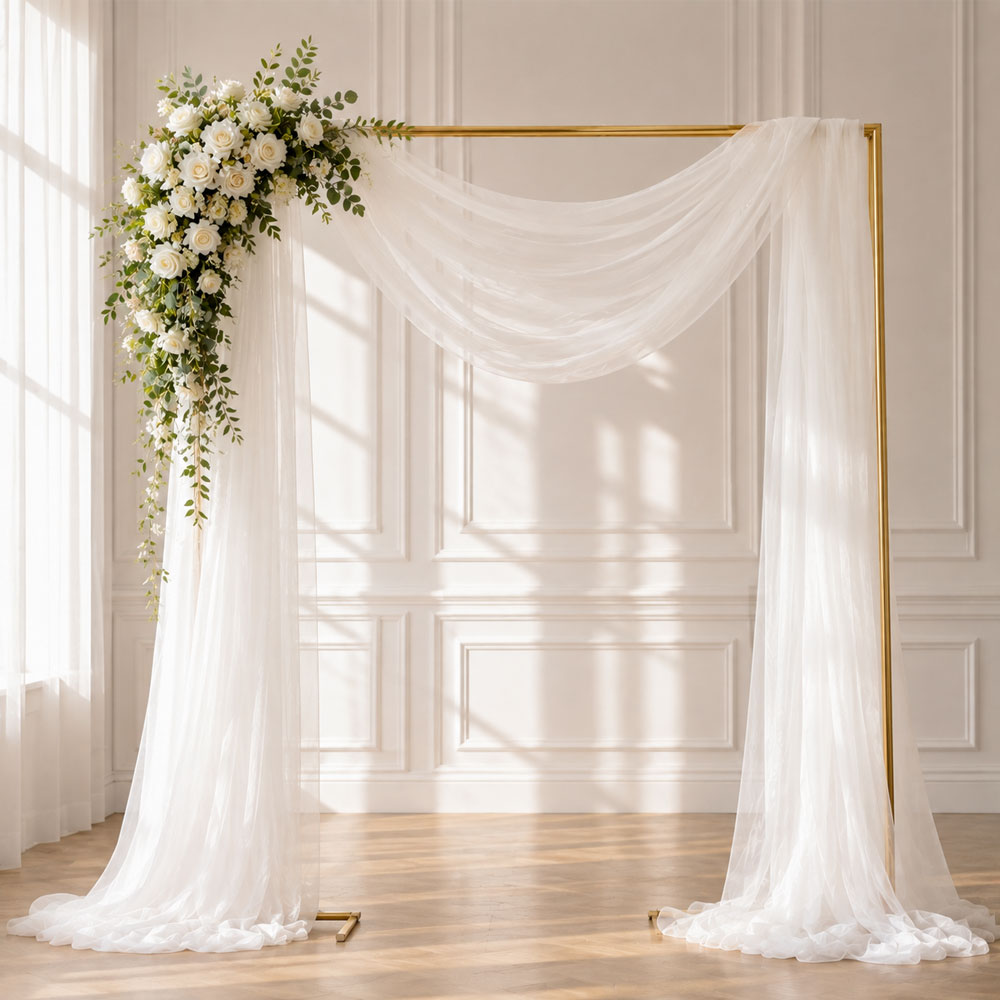 Table Runner - 1 pak fluweelzachte, doorschijnende tulestof, transparant,