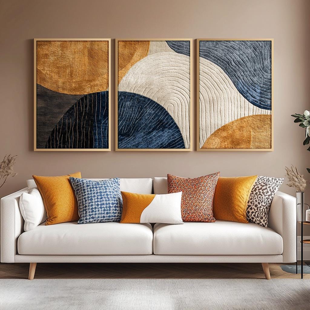 3 stuks frameloze canvas schil - Abstract Canvas Set recensie en prijs