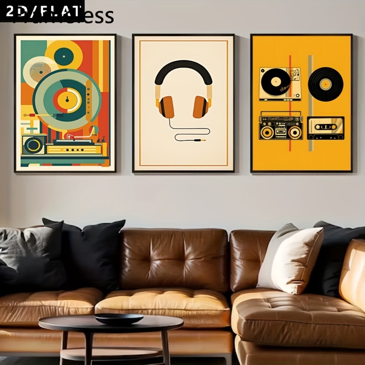 (NoFrame 3PCS) – 2D plat, set  - Abstract Canvas Set recensie en prijs