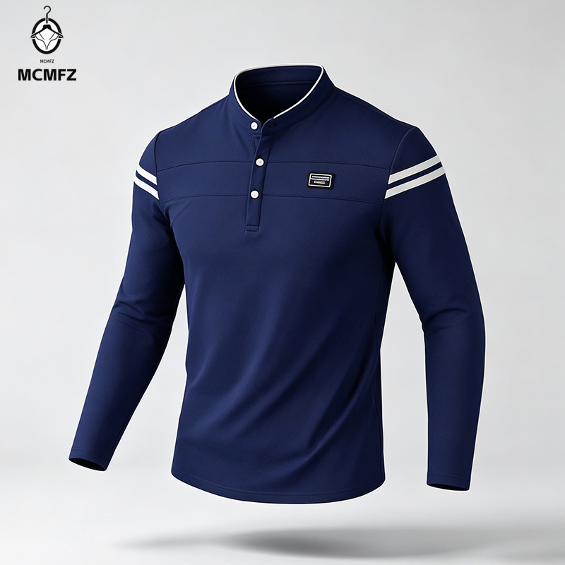 Heren poloshirt met lange mouw - Wall Sticker recensie en prijs