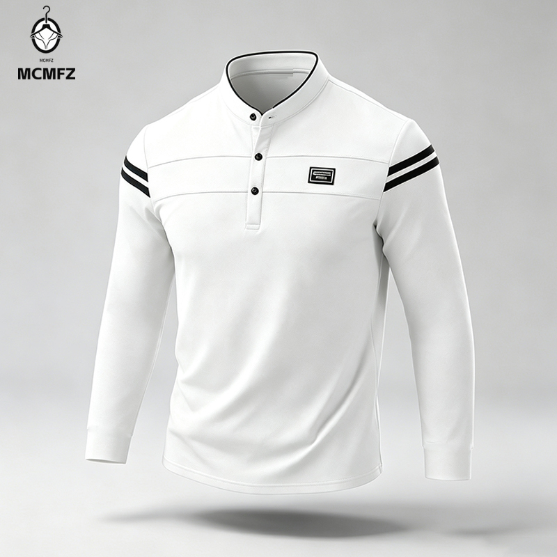 Heren poloshirt met lange mouw - Wall Sticker recensie en prijs