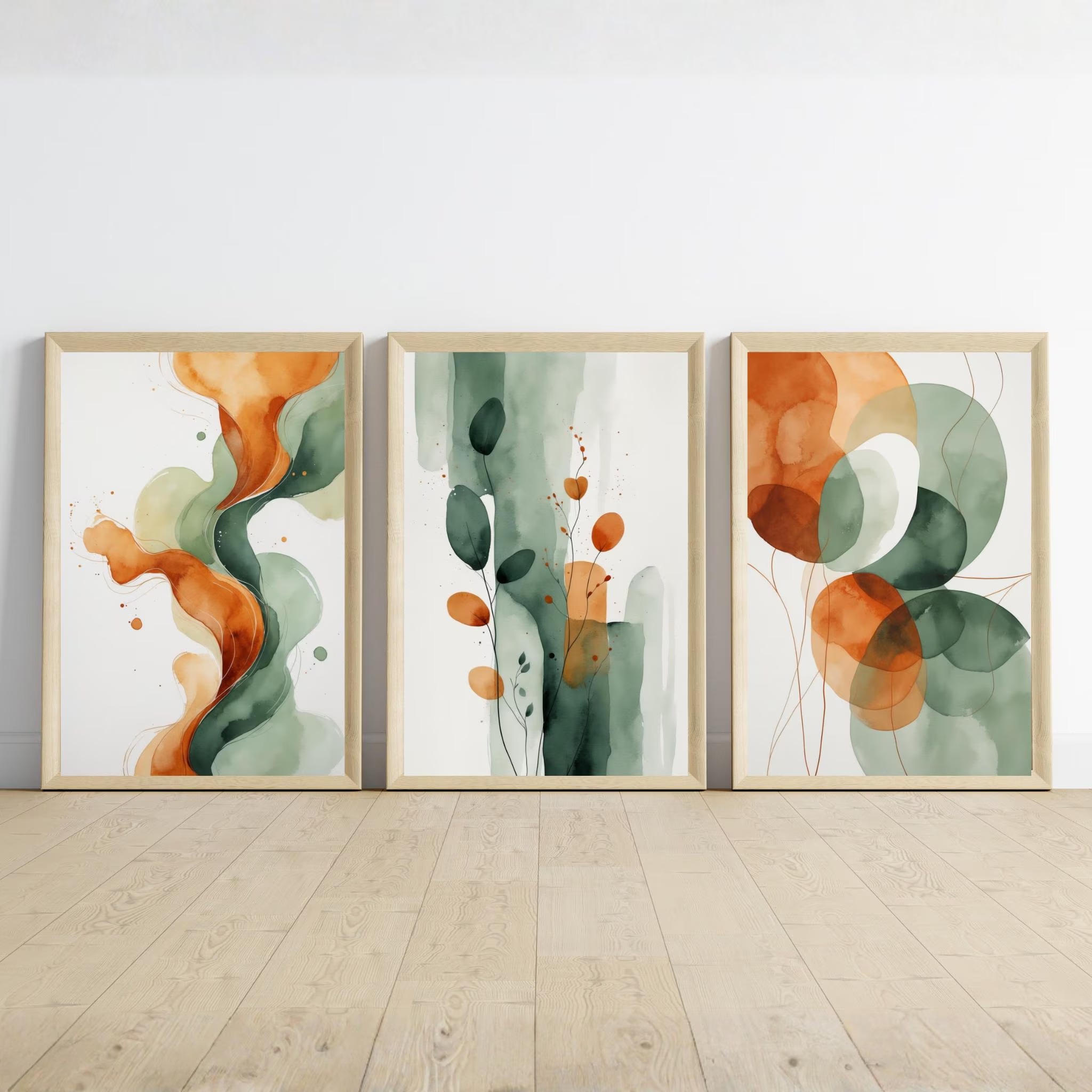 1 stuk frameloze set van drie  - Abstract Canvas Set recensie en prijs
